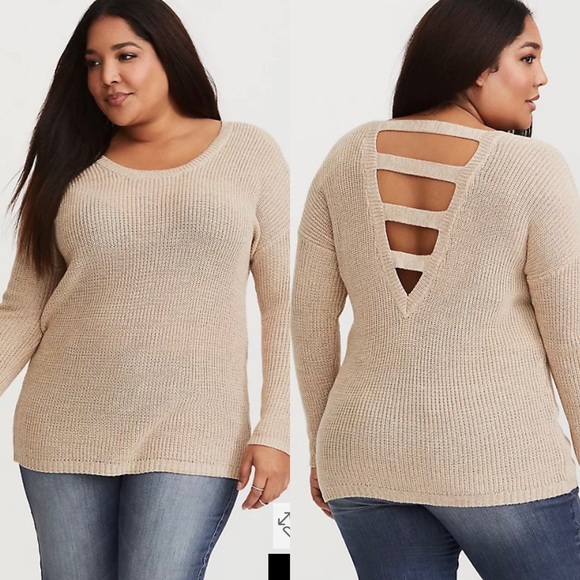 torrid Sweaters Torrid Ladder Cut Out Knit Sweater Poshmark